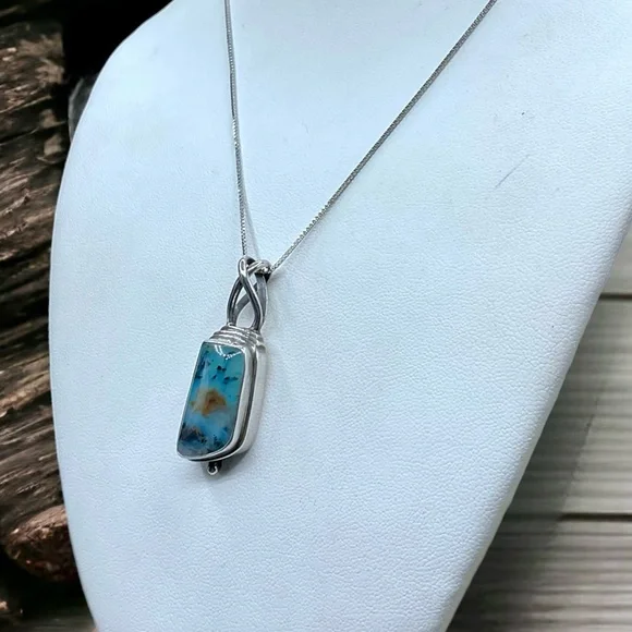 🌺Unique Sarda Sterling & Agate Necklace - Picture 7 of 14